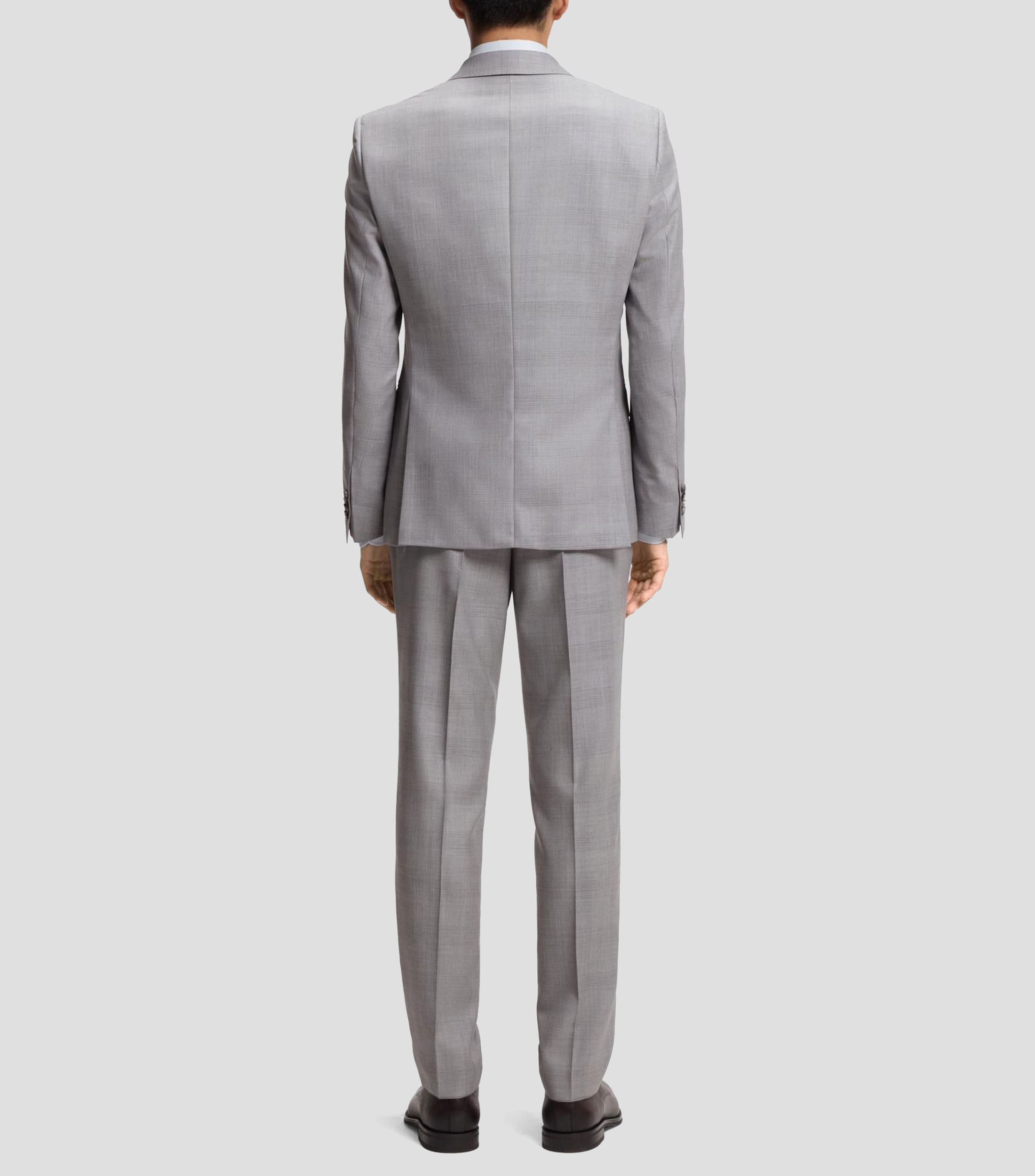 Traje slim de dos piezas en lana virgen y seda Hombre
